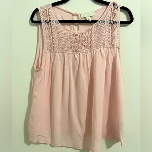 Forever 21+ Pink Tank with lace detail